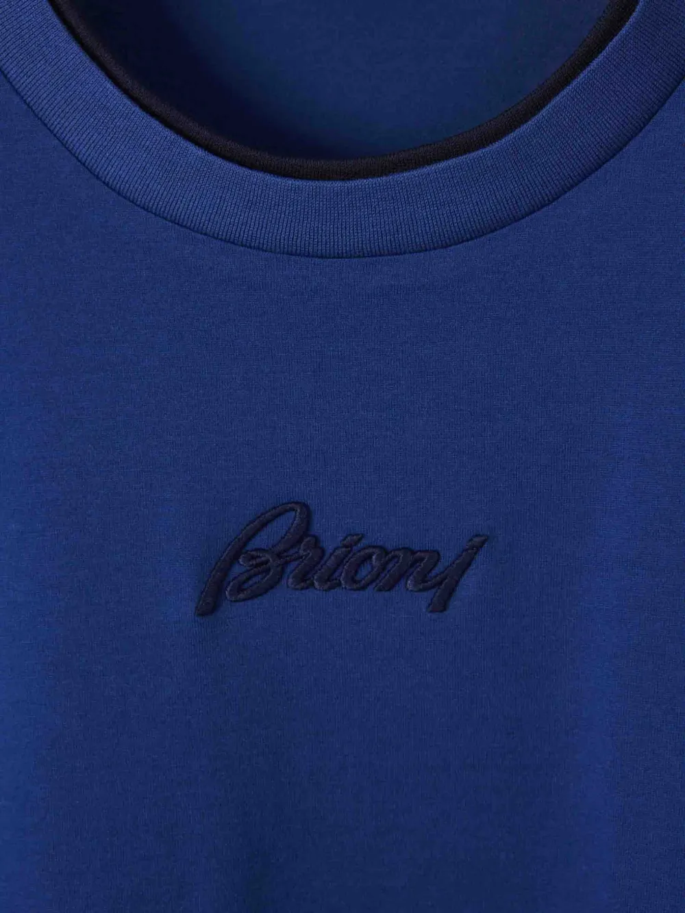 Brioni T-shirt met geborduurd logo Blauw