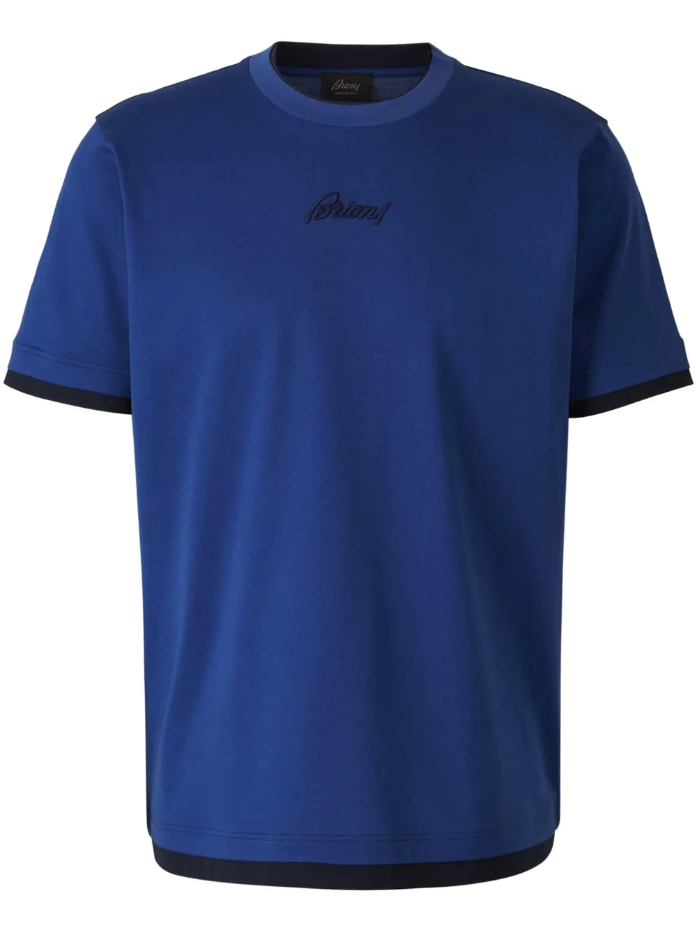 Brioni T-shirt met geborduurd logo Blauw