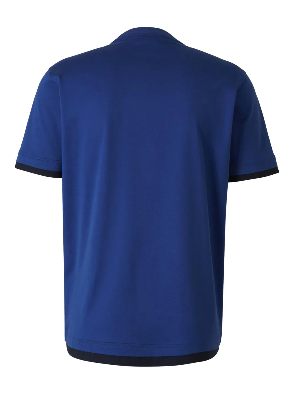 Brioni T-shirt met geborduurd logo - Blauw