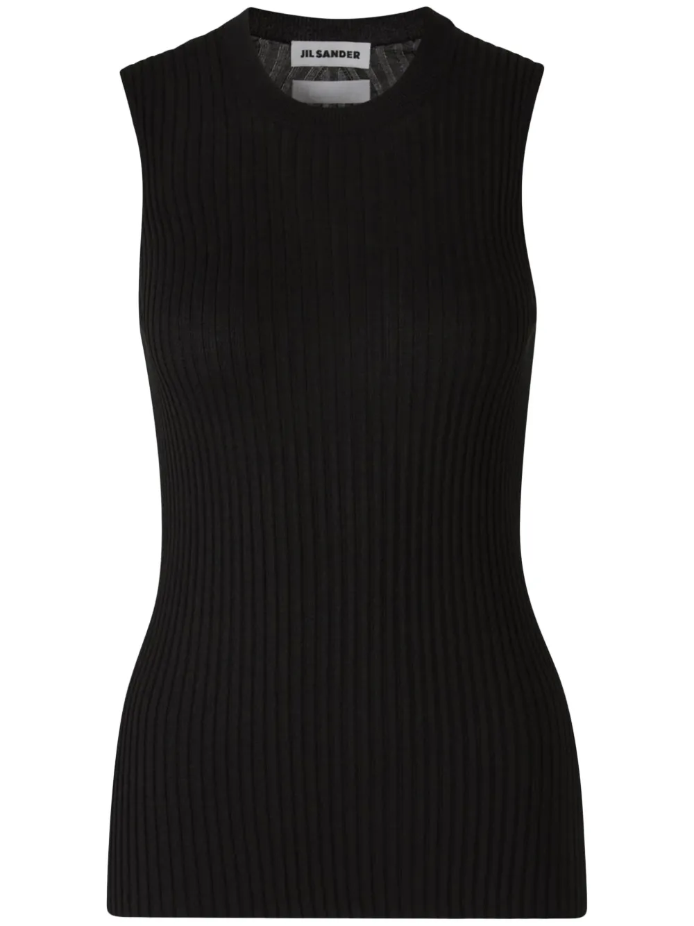 Jil Sander Zijden tanktop Zwart