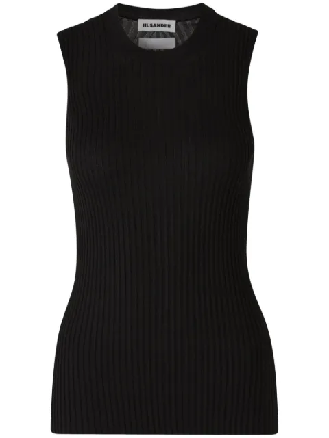 Jil Sander ribbed silk tank top 