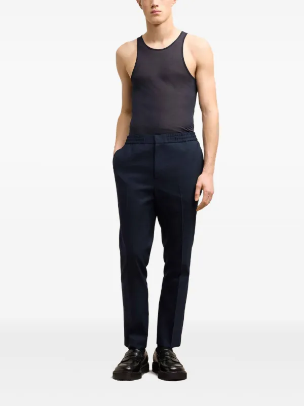 関税込み AMI PARIS ミッドナイトブルーのウールパンツ AMI Paris ウールパンツ | ブルー | FARFETCH JP