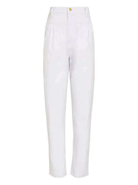 Amapô pleated pocketed straight-leg trousers