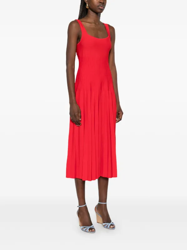 STAUD Ellison Midi Dress | Red | FARFETCH