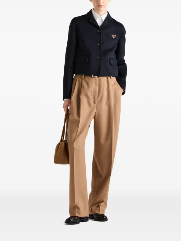Prada Hair Trousers Brown FARFETCH IN