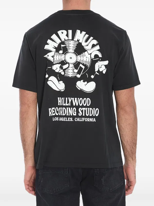 AMIRI アミリ＊ブラック 'Amiri Music' Record Tシャツ AMIRI Music Record T-shirt | Black | FARFETCH CA