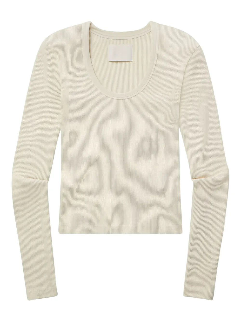 Citizen Of Humanity Mara Scoop-neck Ribbed T-shirt In Neutral