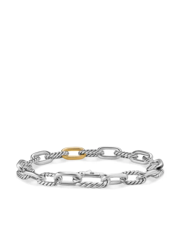 ■David Yurman■DY Madison 18Kチェーンブレス(ダイヤモンド付 David Yurman Madison Bracelet: Women's Silver & Gold