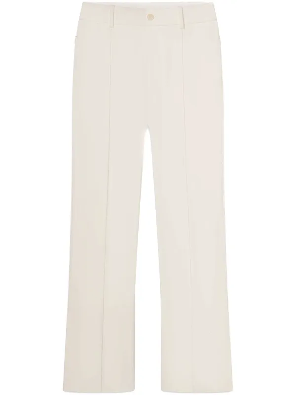 Frame Cropped Flared Trousers in White