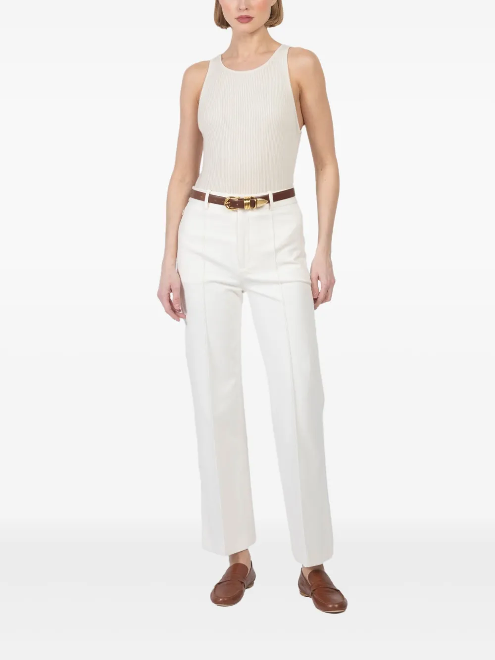 FRAME cropped flared trousers - Wit