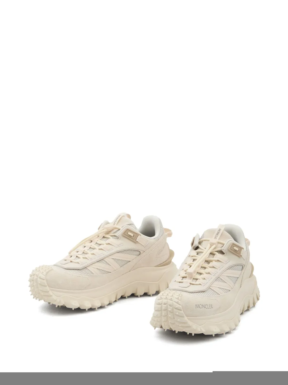 Shop Moncler Trailgrip Sneakers In Neutrals