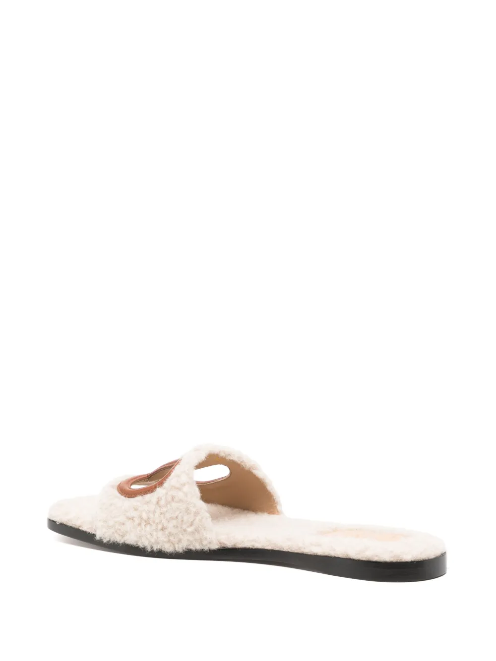 Valentino Garavani VLogo cut-out slippers Neutrals