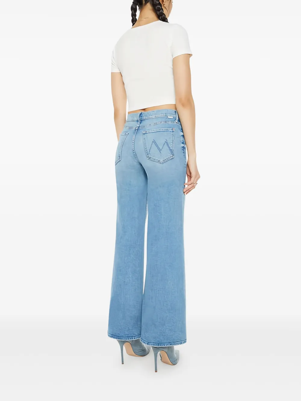 Mother The Twister Skimp Horseback To Quarterback Jeans In Blue