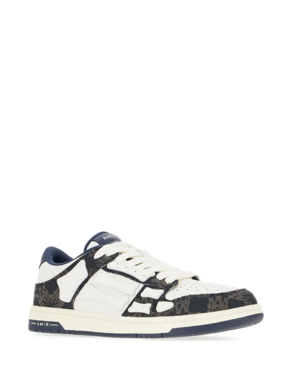 【AMIRI】ネイビーホワイト MA Quad Skel ローカットスニーカー AMIRI Ma Quad Skel Top Low Sneakers | White | FARFETCH