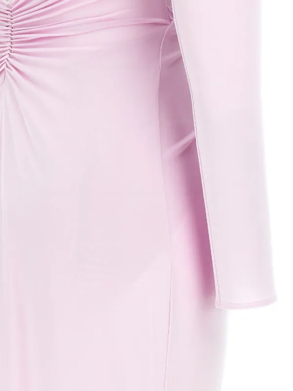 Elisabetta Franchi V-neck Maxi Dress | Pink | FARFETCH JO
