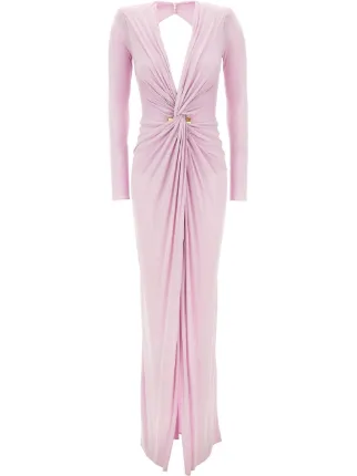 【ELISABETTA FRANCHI】Vネック◆スリット入り◆マキシドレス 28221457_57649992_322.jpg