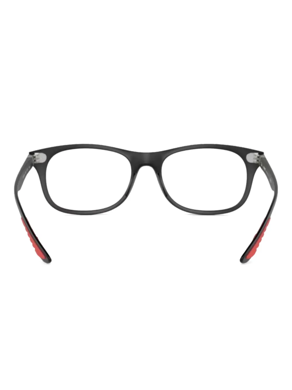 Ray Ban Rb7307m Optics Scuderia Ferrari Collection Eyeglasses Black Frame Clear Lenses Polarized 52-17 In 黑色