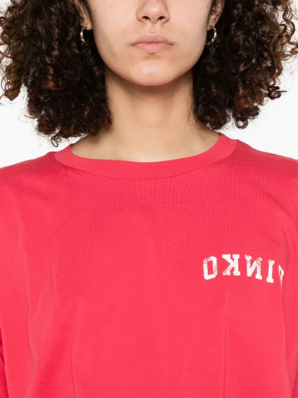 Tシャツ・カットソー PINKO Woman T-Shirt Red 101752A2HN O57 PINKO logo-print T-shirt | Red | FARFETCH IE