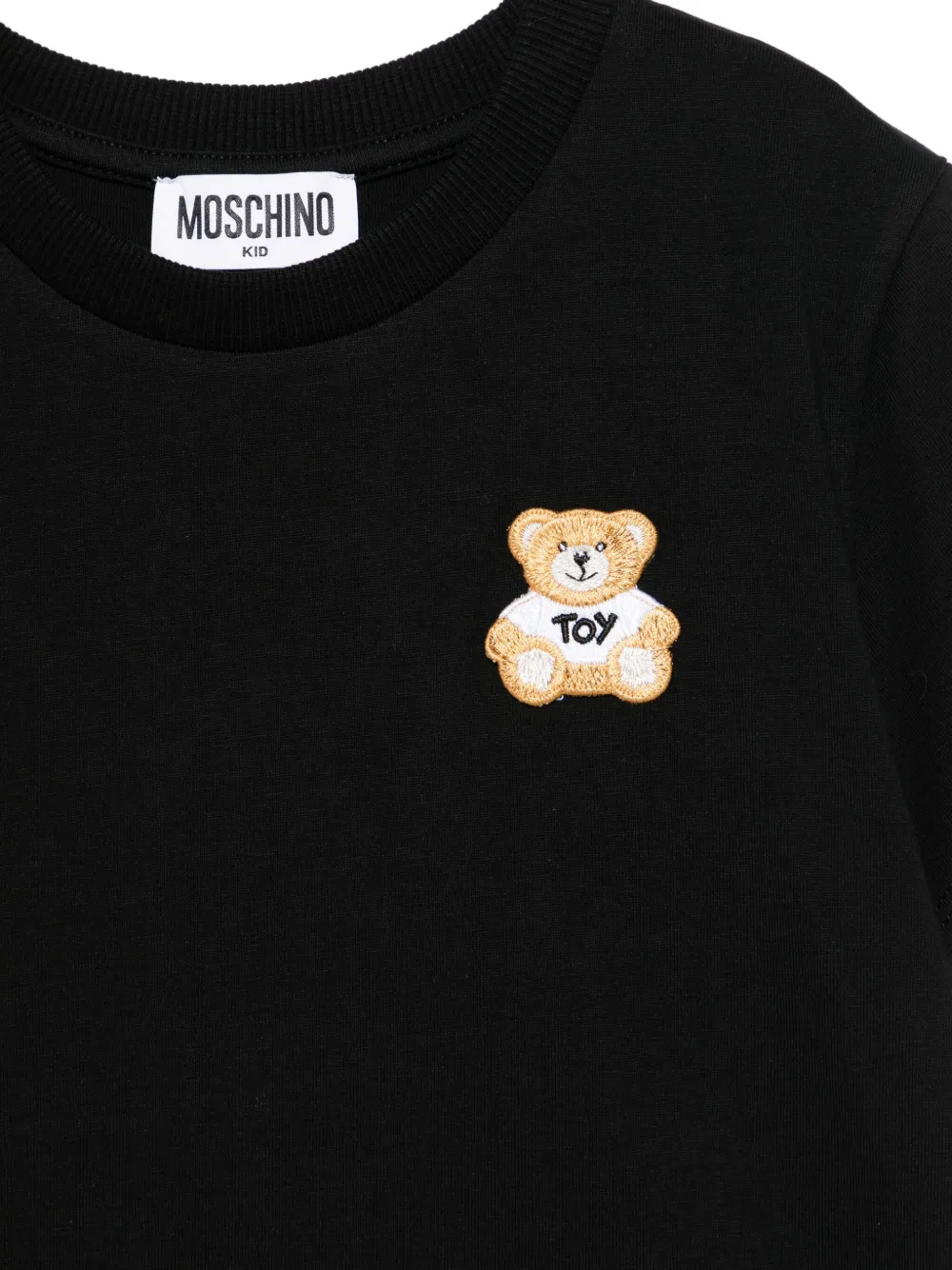 Moschino Kids T-shirt met Teddy Bear-patch Zwart