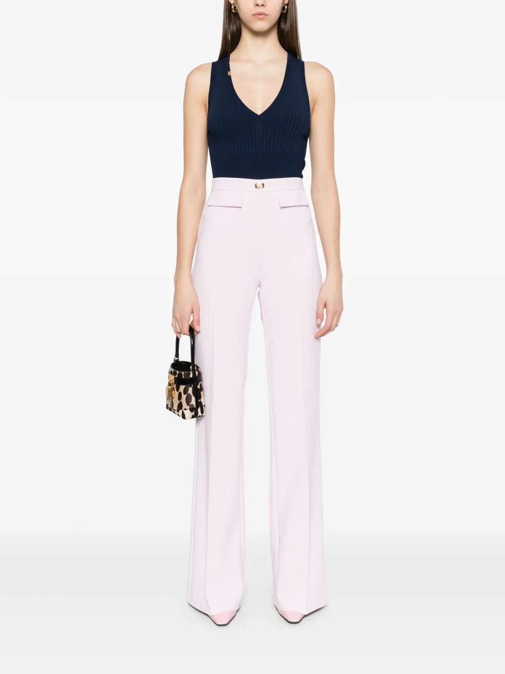 Elisabetta Franchi Crêpe broek - Roze