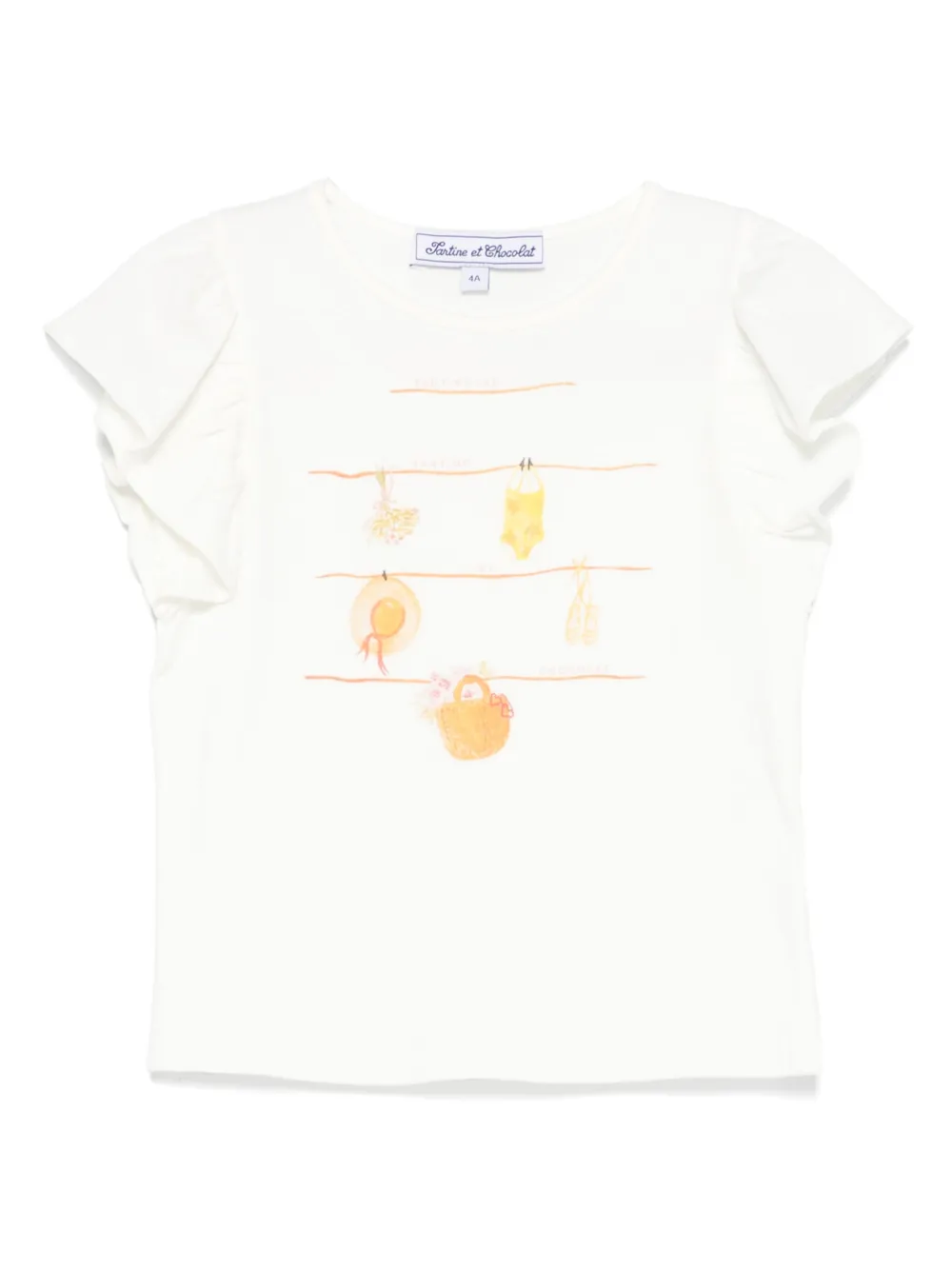 Tartine Et Chocolat top con cuello redondo | blanco | Image 1