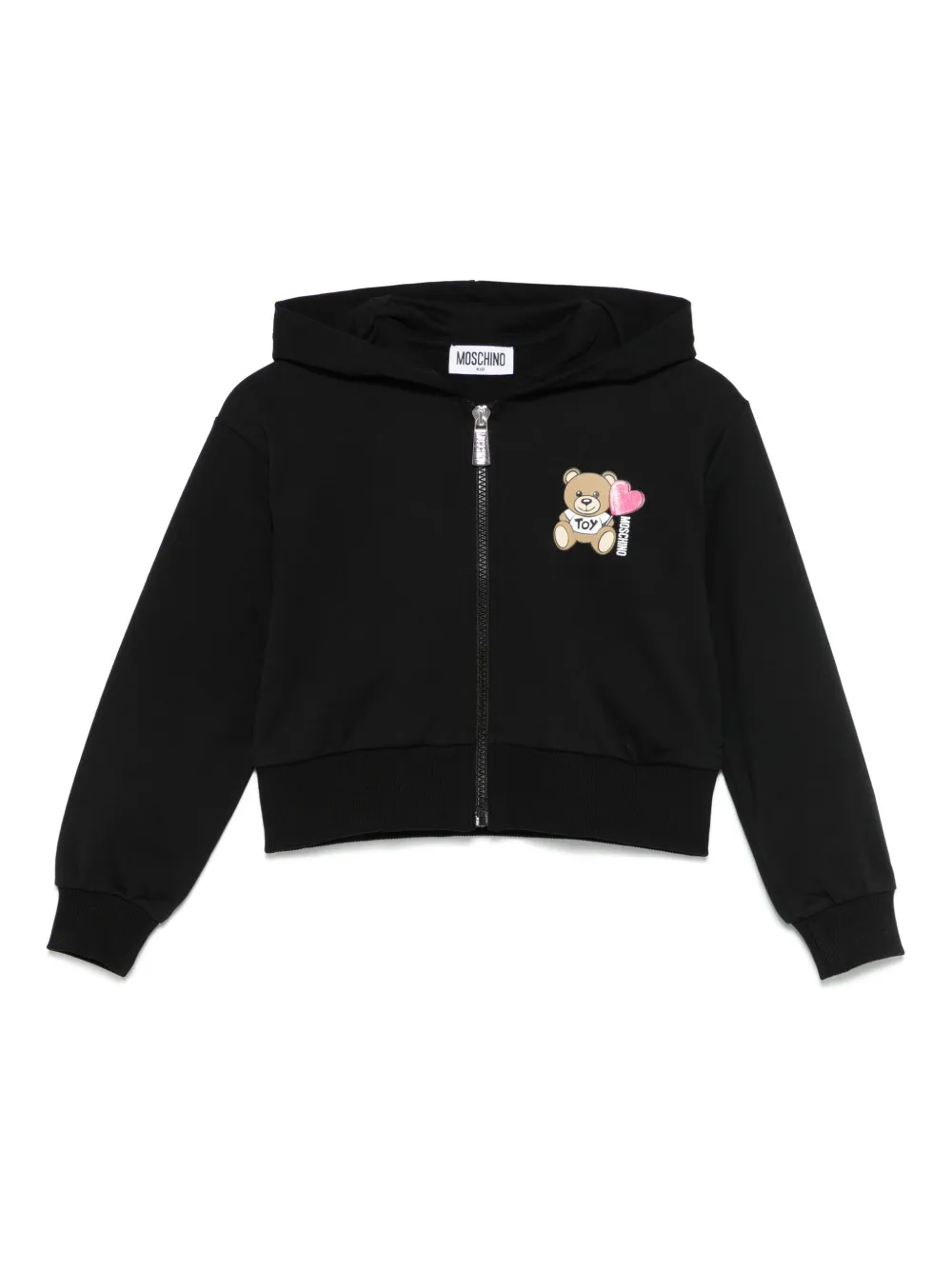 Moschino Kids Hoodie met teddybeerprint Zwart