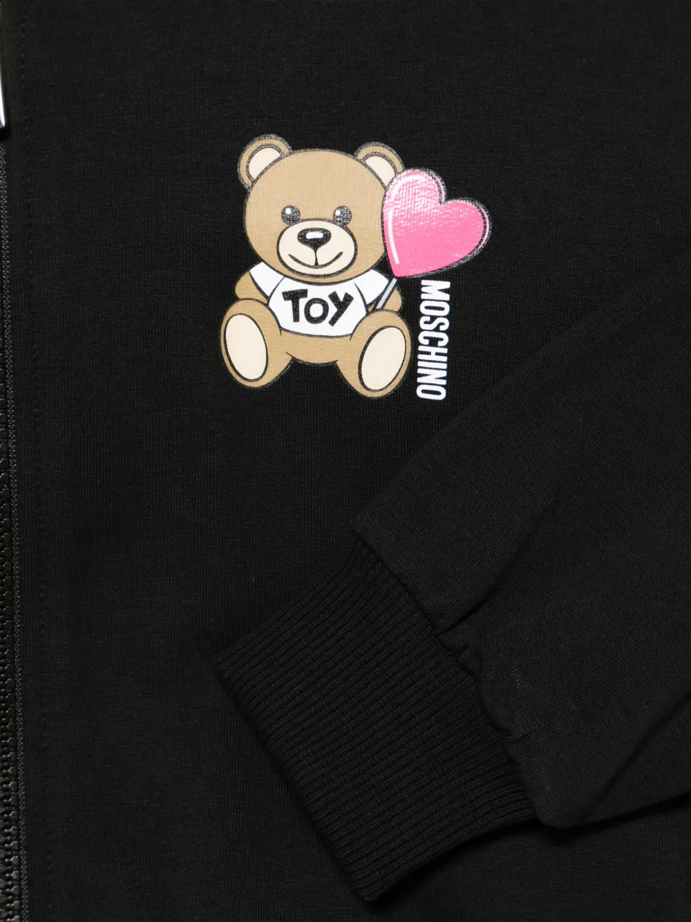 Moschino Kids Hoodie met teddybeerprint Zwart