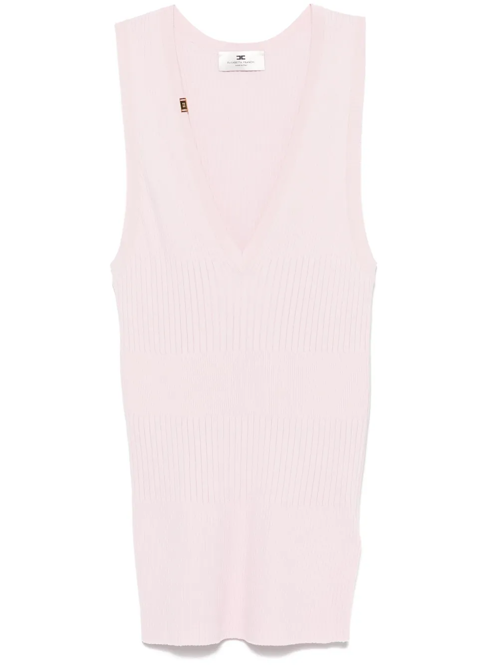 Elisabetta Franchi Ribgebreide tanktop Roze