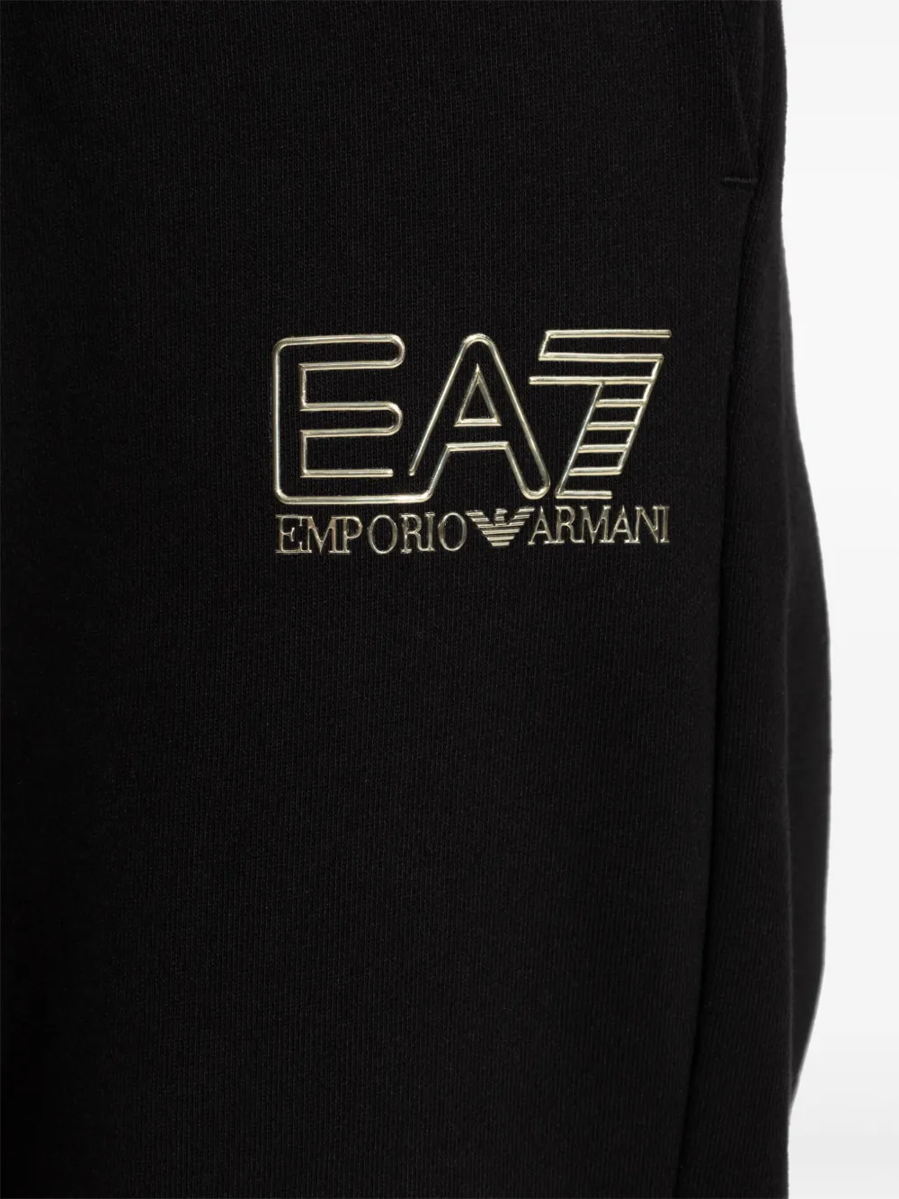 Ea7 Emporio Armani Trainingsbroek met logo-reliëf Zwart