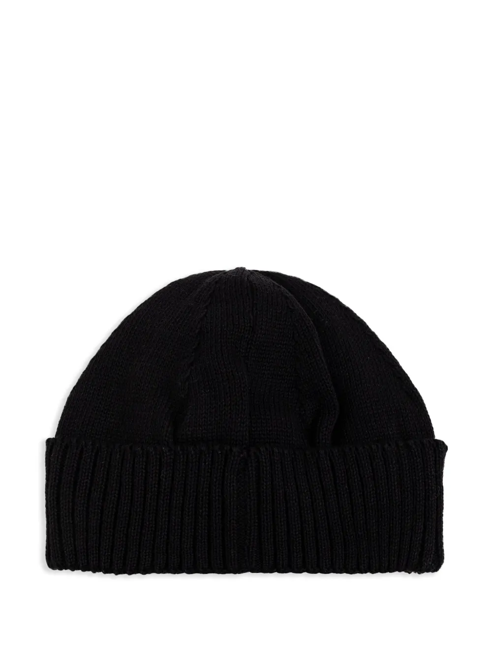 Emporio Armani logo-patch beanie hat - Zwart