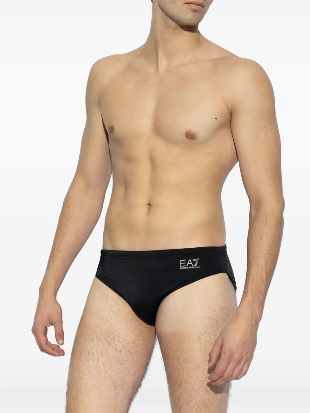 Ea7 Emporio Armani logo-print swim trunks - Zwart