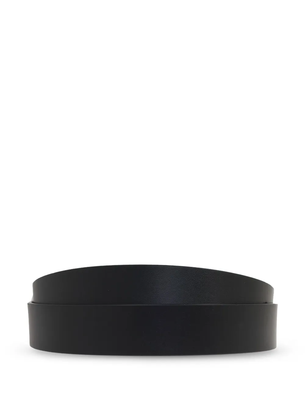 Giorgio Armani Leren riem met GA-logo Zwart