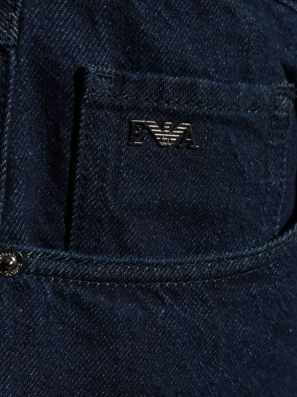 Emporio Armani Denim shorts Blauw