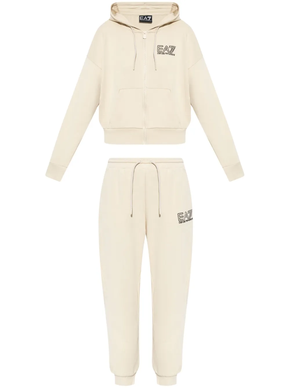 Ea7 Emporio Armani Trainingspak van katoenen blend Beige