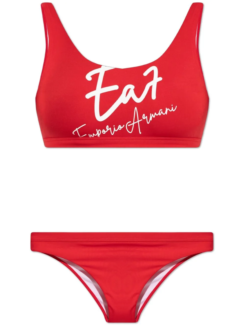 Ea7 Emporio Armani Bikini met logoprint Rood