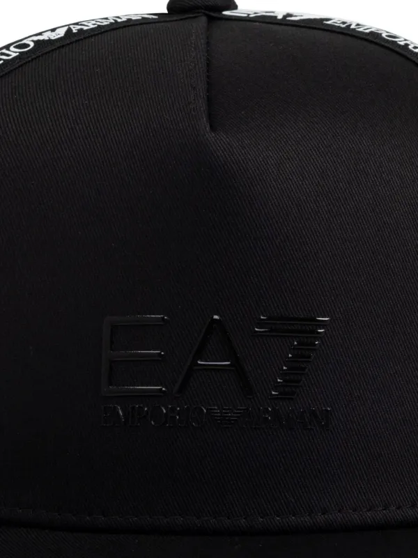 キャップ EMPORIO ARMANI EA7 Logo Series cotton baseball cap Ea7 Emporio Armani Logo Series Cotton Baseball Cap | Black