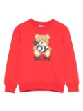 Moschino Kids teddy bear-motif sweatshirt - Red