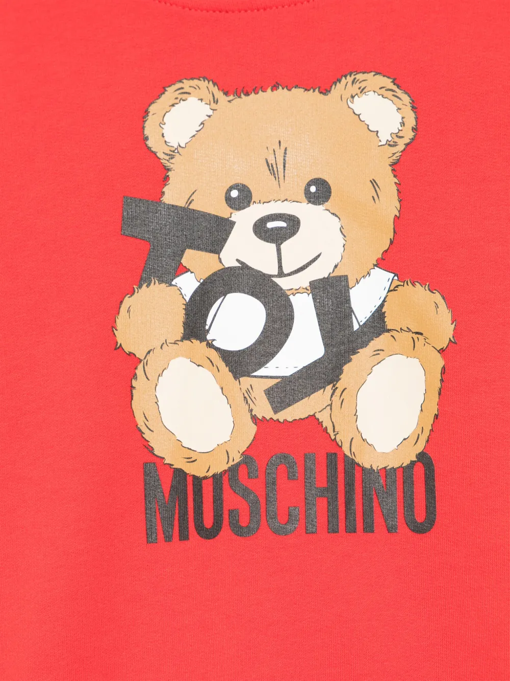 Moschino Kids Sweater met teddybeerprint Rood
