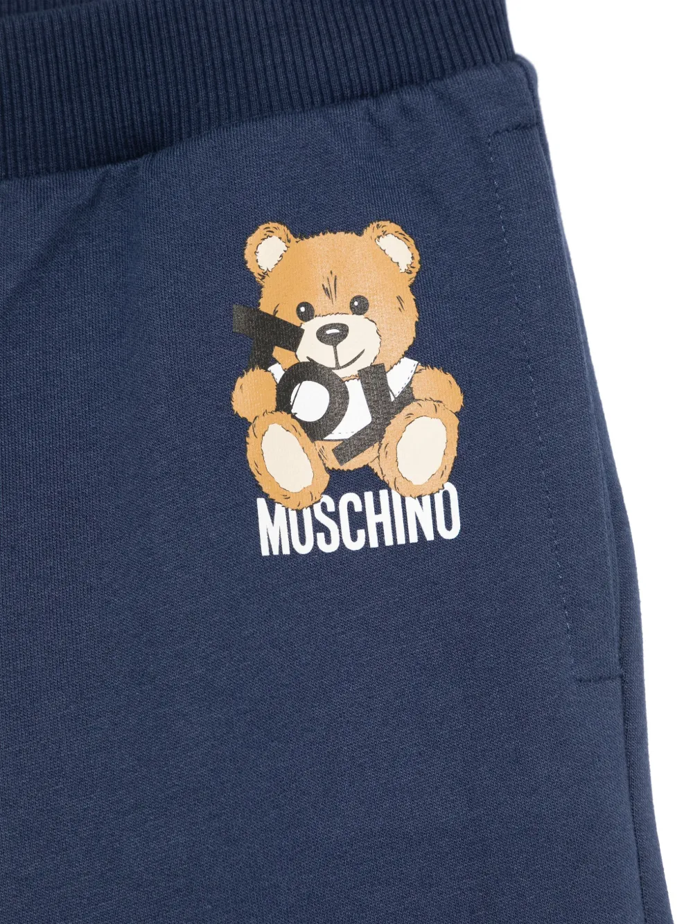 Moschino Kids Katoenen trainingsbroek Blauw