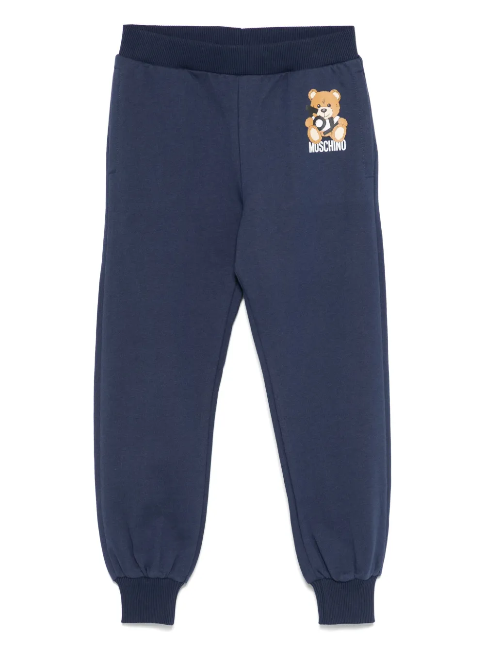 Moschino Kids Katoenen trainingsbroek Blauw