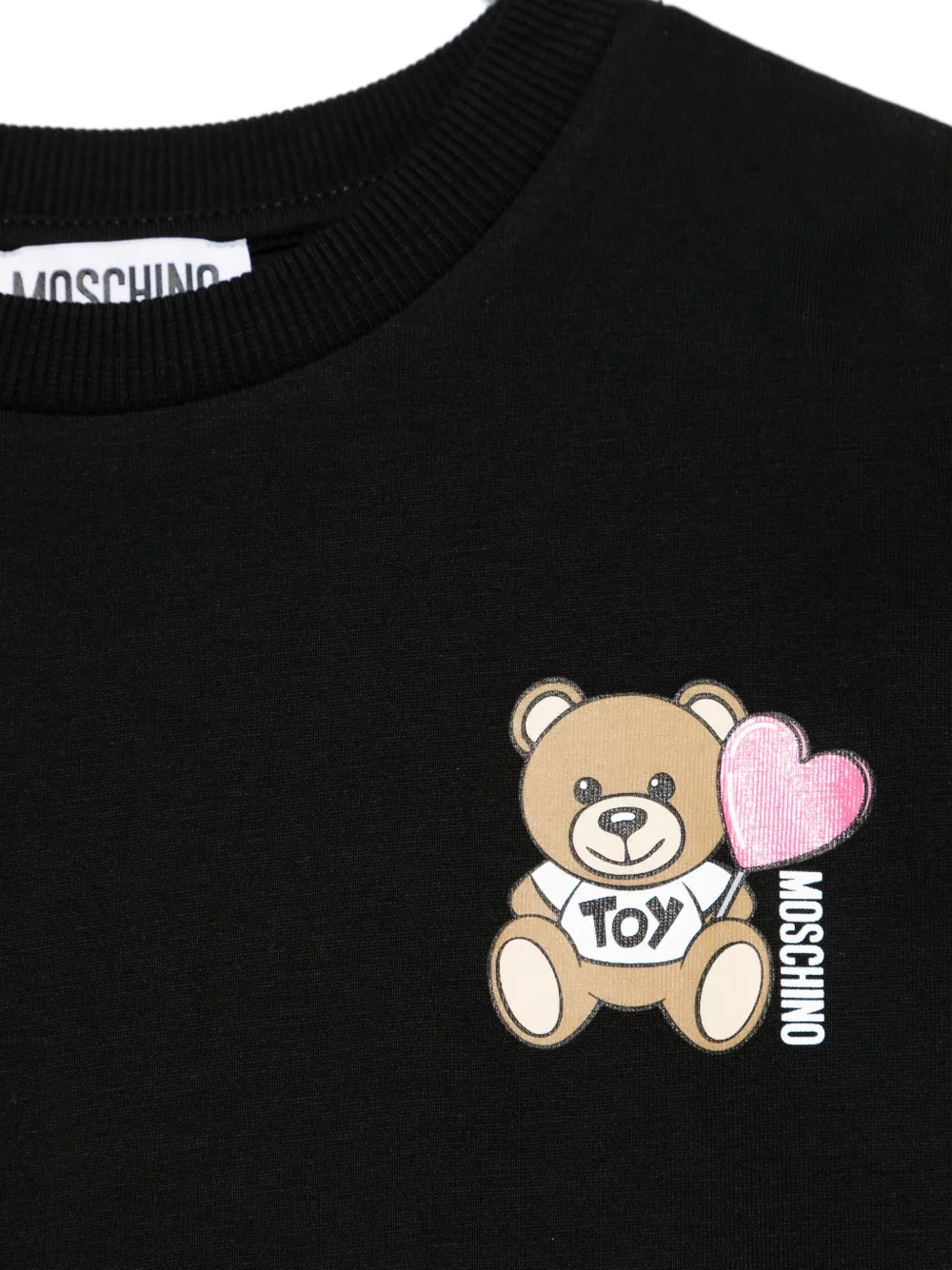 Moschino Kids T-shirt met teddybeerprint Zwart