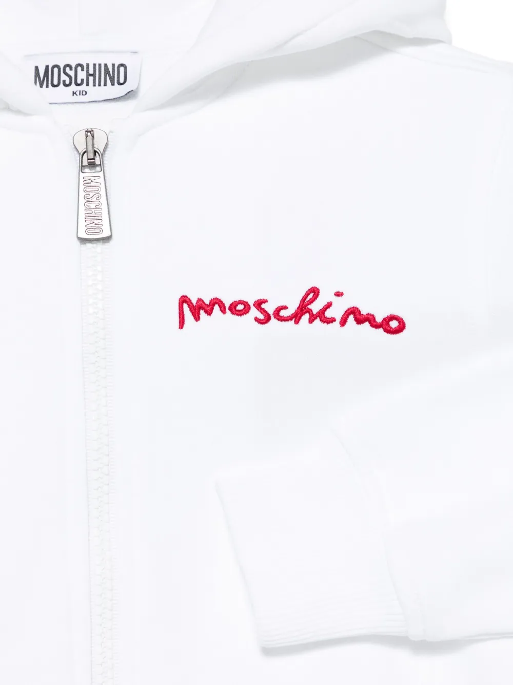 Moschino Kids Katoenen hoodie Wit