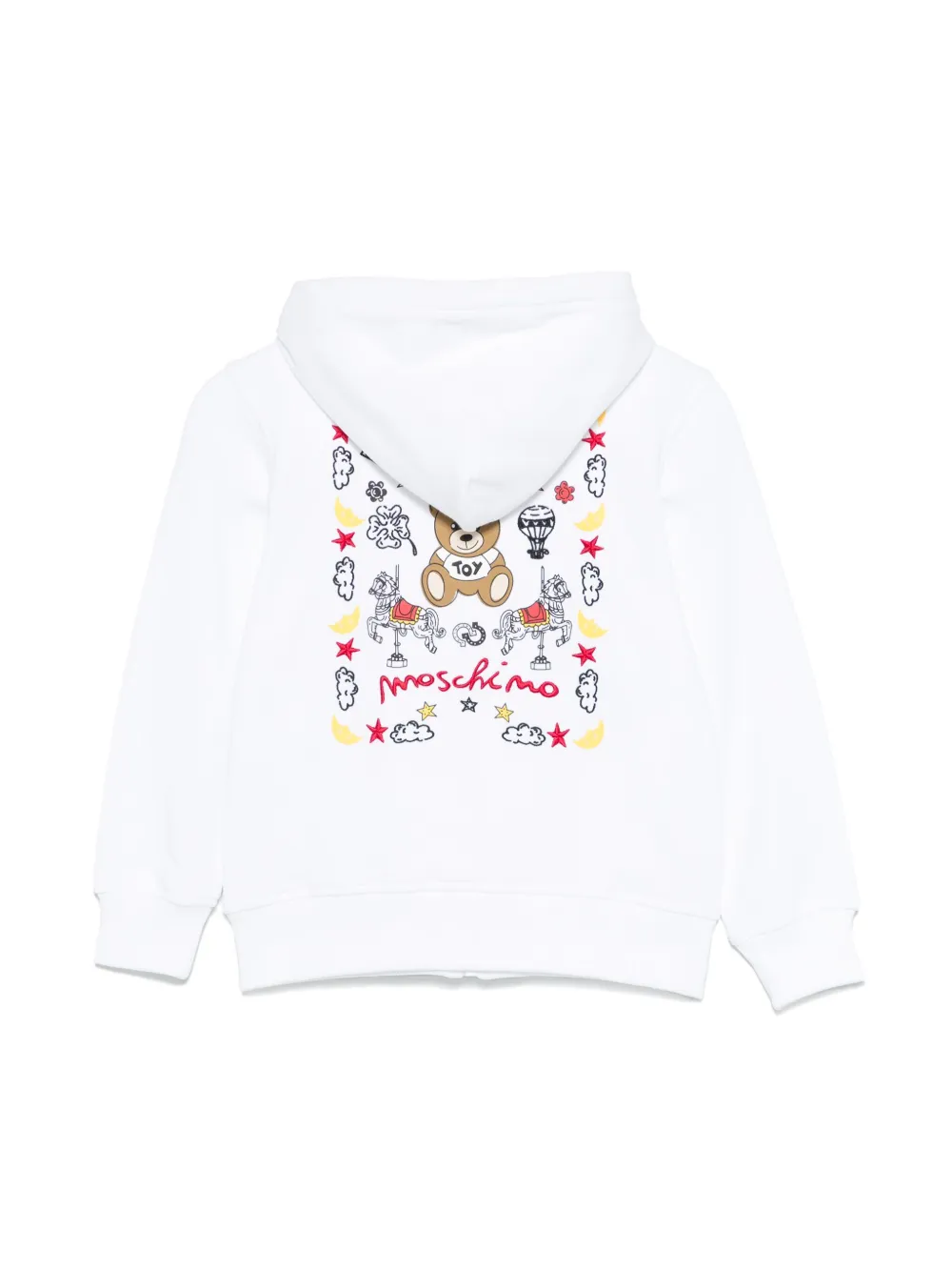 Moschino Kids cotton hoodie - Wit