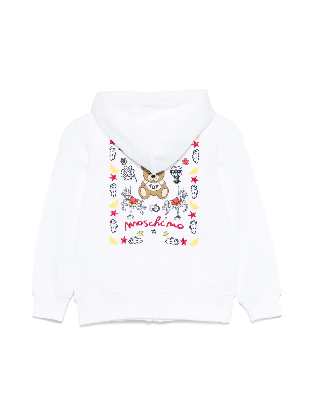 Moschino Kids Katoenen hoodie - Wit