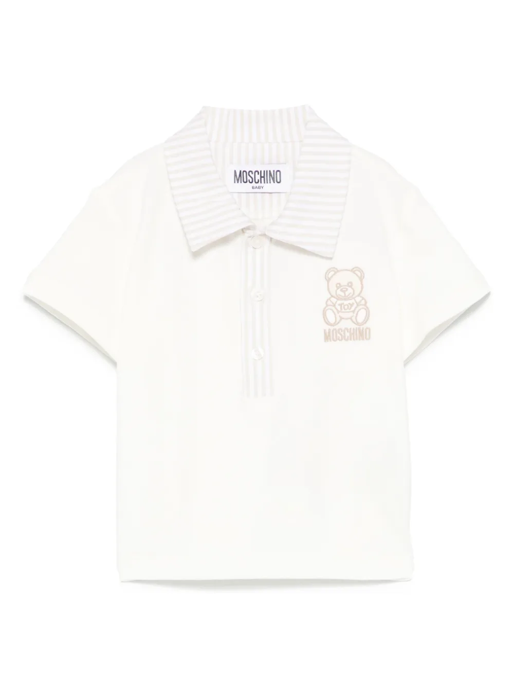 Moschino Kids Teddy Bear poloshirt Wit