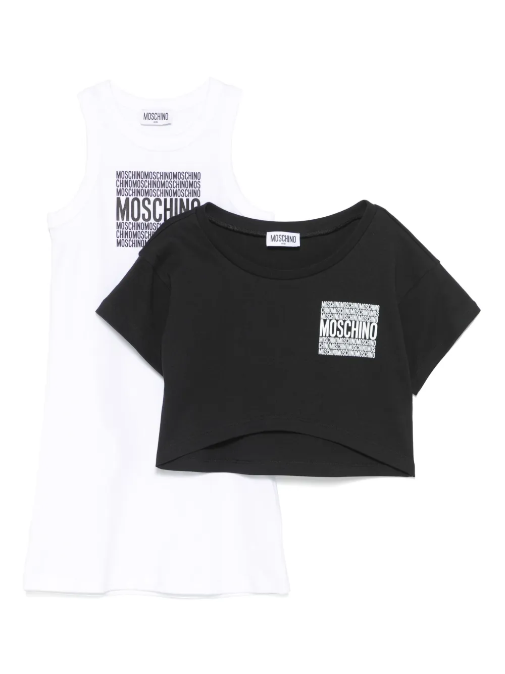 Moschino Kids Gelaagde jurk Zwart
