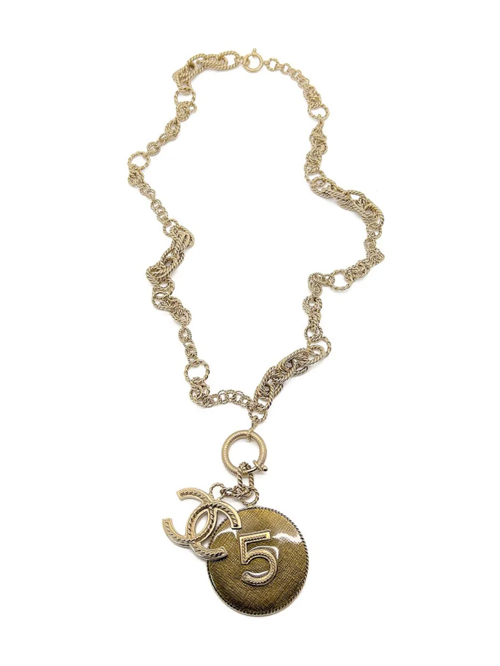 CHANEL Pre-Owned 2013 Chanel No.5 ネックレス - ゴールドトーン CHANEL Pre-Owned 2013 Chanel No.5 ネックレス - ゴールドトーン