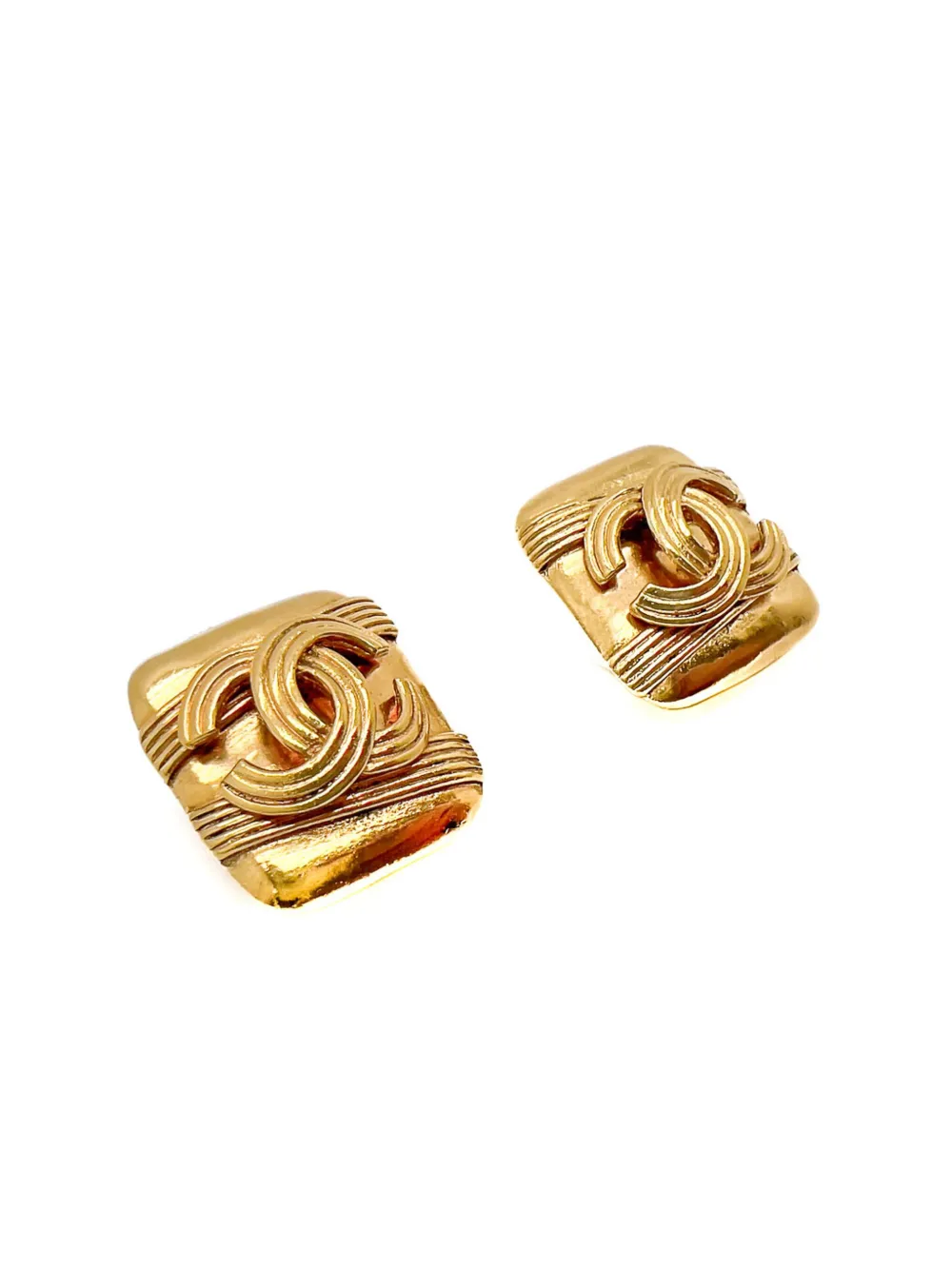 CHANEL Pre-Owned 1994s oorclips met CC-logo - Goud