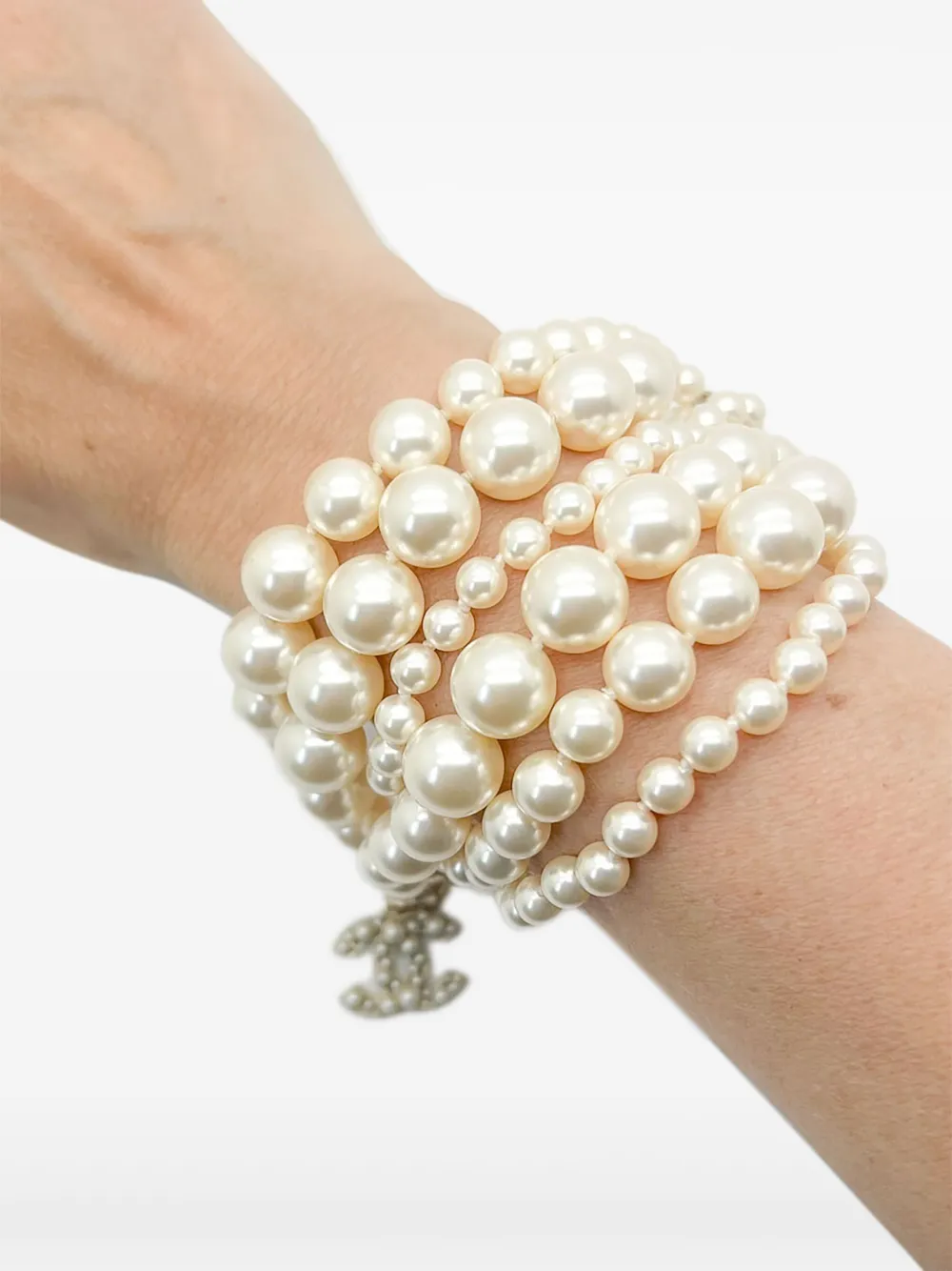 CHANEL Pre-Owned 2014s Pearl Torsade armband - Goud