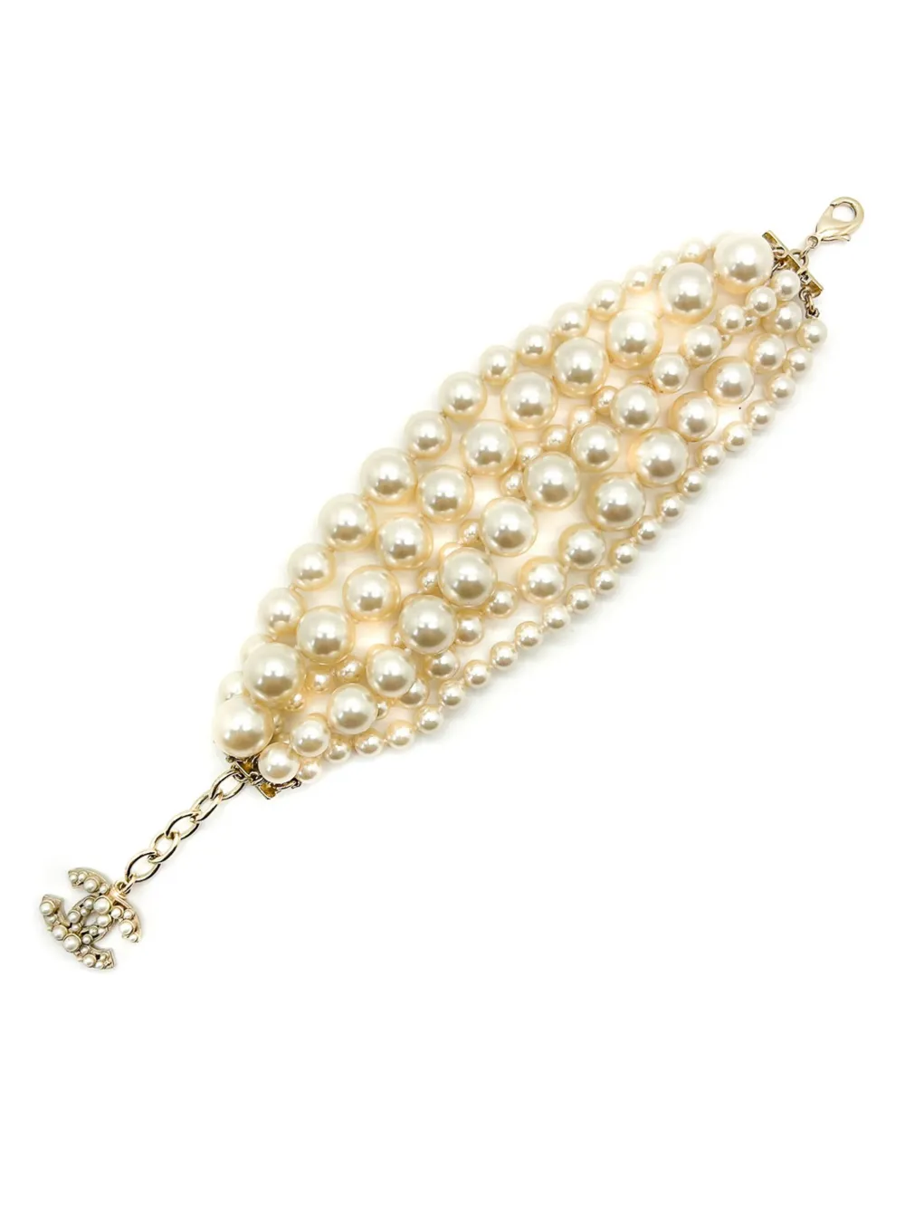 CHANEL Pre-Owned 2014s Pearl Torsade bracelet | Gold | Image 1